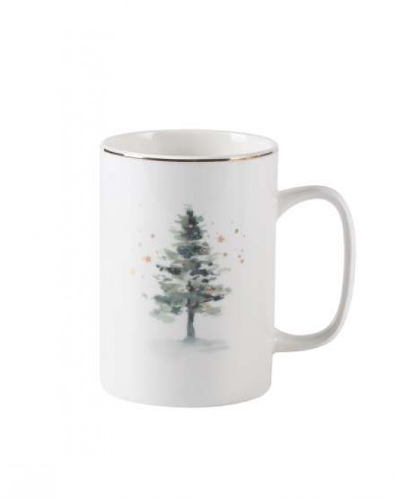 Kubek porcelanowy Misty Forest Choinka 300 ml