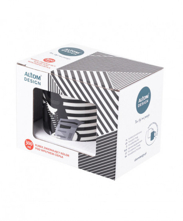 Kubek porcelanowy Modern Man 300 ml, dekoracja C ( zmieniająca kolor )