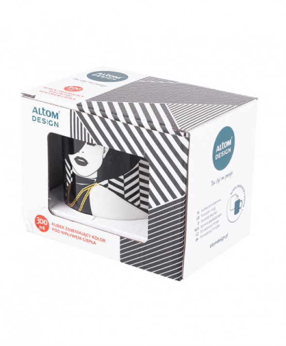 Kubek porcelanowy Modern Woman 300 ml, dekoracja C ( zmieniająca kolor )
