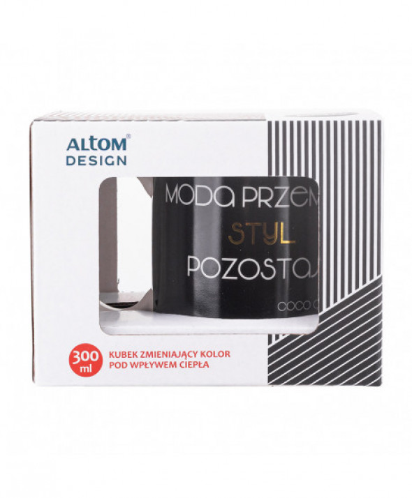 Kubek porcelanowy Modern Woman 300 ml, dekoracja D ( zmieniająca kolor )