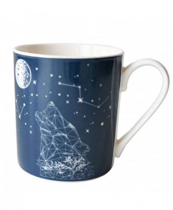 Kubek porcelanowy Wild Nature, dekoracja Wolf / Wilk 300 ml