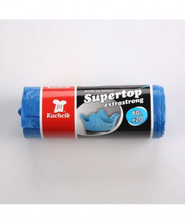 KUCHCIK WORKI NA ŚMIECI SUPERTOP 60L 20SZT (2886)