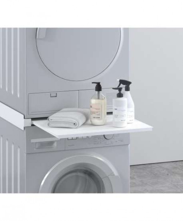 Łącznik pralki z suszarką  półka Maclean, aluminium, uniwersalny, max 60kg, MC-890