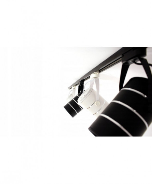 Lampa sklepowa led reflektor szynowy jednofazowy czarny 30w 2550 lm światło ciepłe 3000k