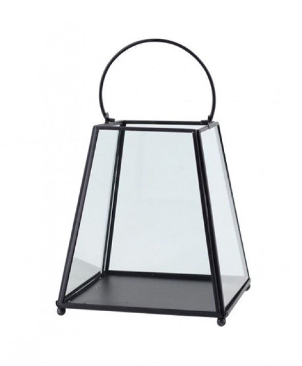 Lampion / latarnia / latarenka ozdobna wisząca metalowa czarna 19,5 cm