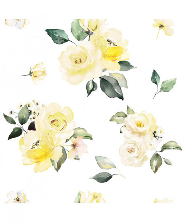 LANOSA Firanka WOAL, obcięta krajka 140cm, kolor 003 żółty D00002/WOA/003/140000/1