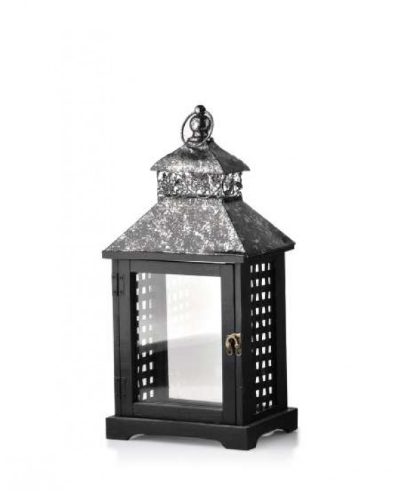 LEVI SILVER LATARNIA L                  22x15x45cm