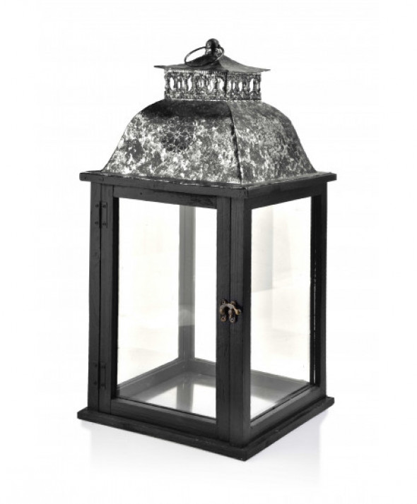 LEVI SILVER LATARNIA XL                 25,5x25,5x51cm