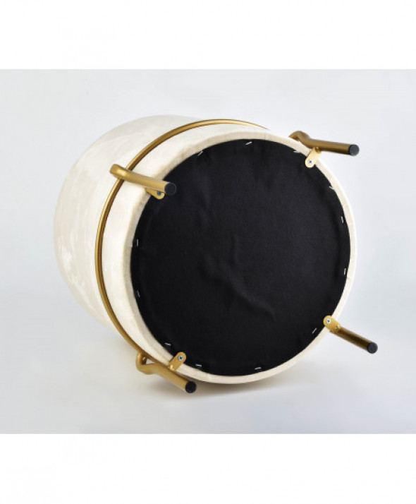 LILY Puf beżowy h46x42cm