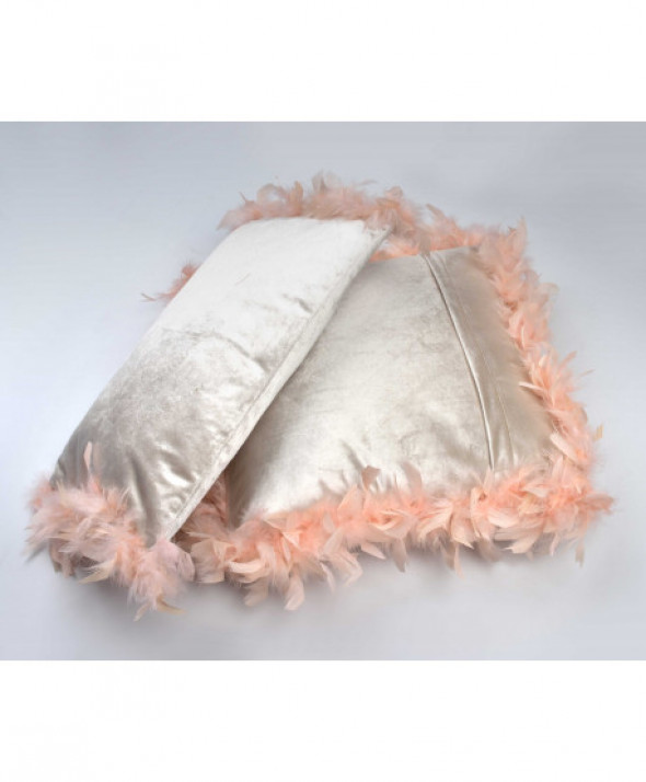 LORETA BEIGE Poduszka 50x30cm pióra