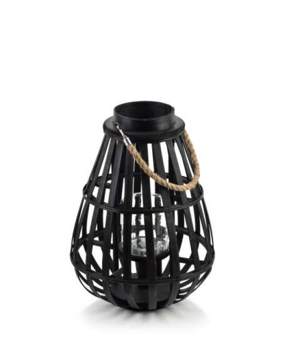 LUCIE BLACK Lampion h42x12cm