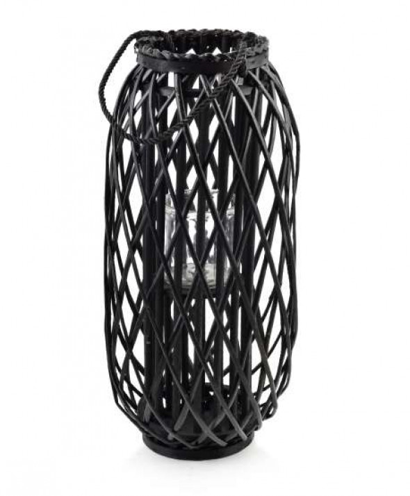 LUCIE BLACK Lampion h60x18cm