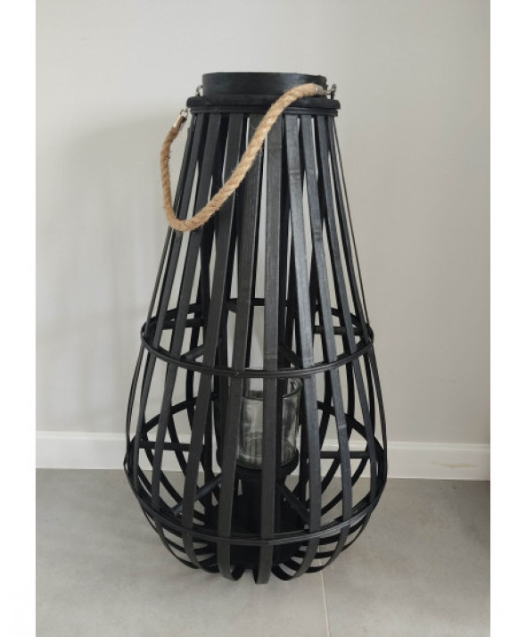 LUCIE BLACK Lampion h72x15cm