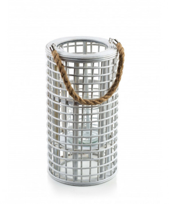 LUCIE WHITE Lampion h40x21cm