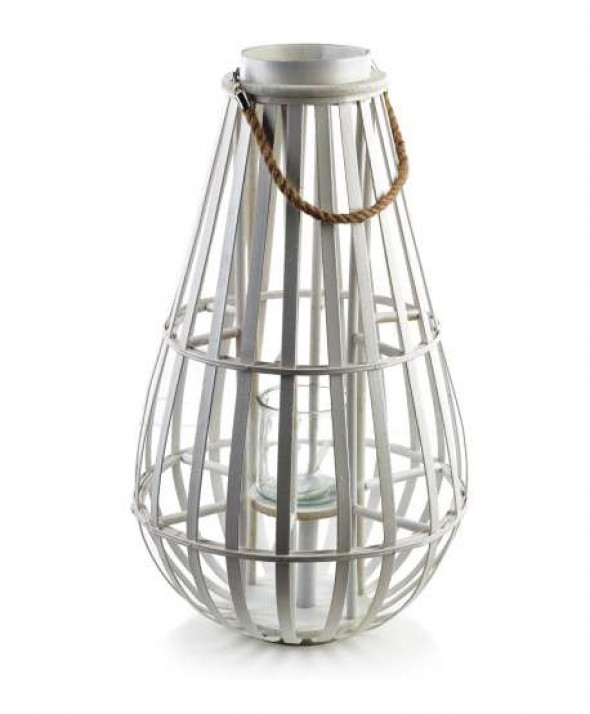 LUCIE WHITE Lampion h72x15cm