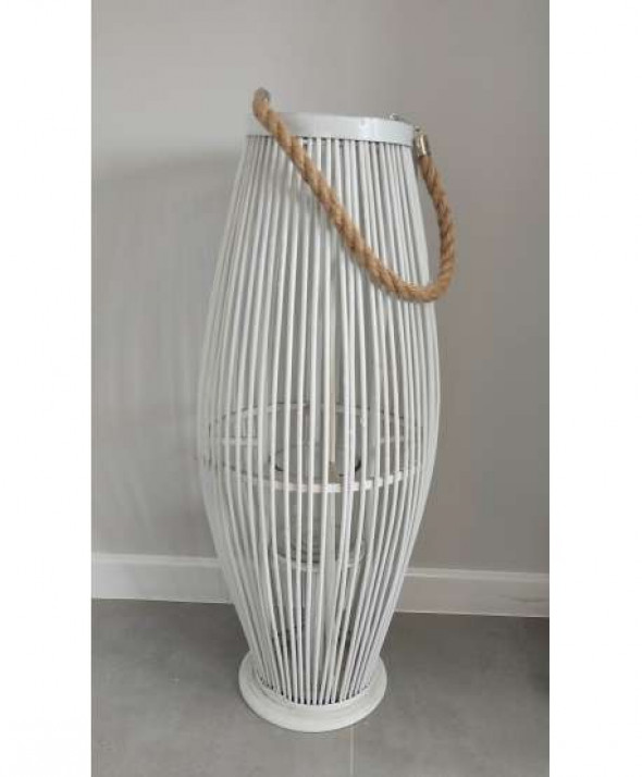 LUCIE WHITE Lampion  h73x29x18cm