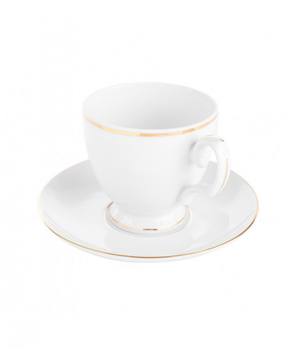 MARIAPAULA KLASYKA ZŁOTA LINIA FILIŻANKA DO KAWY 220ML/SPODEK 15CM W OPASCE