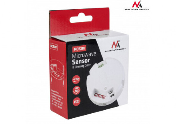 MCE207 55761 Czujnik ruchu mikrofalowy  ze ściemniaczem + zasilacz do zabudowy