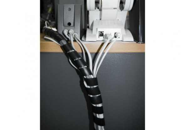 MCTV-684S 48455 Osłona maskująca na kable (5*6mm) 3m srebna spirala