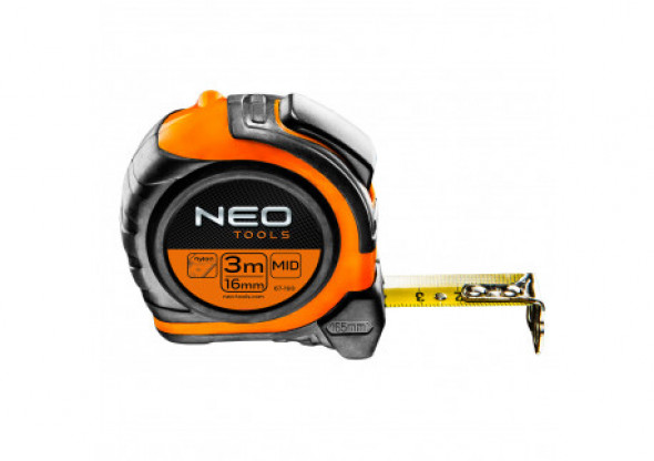 Miara zwijana stalowa 3 m x 16 mm, magnes, dwustronny nadruk