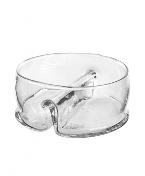 Miseczka do dipów / Salaterka / dipówka dzielona szklana Edwanex 17 cm