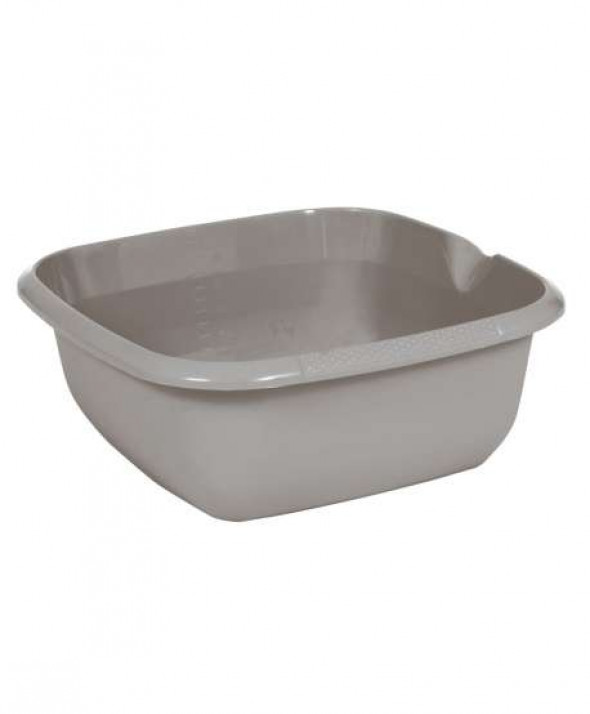 Miska plastikowa kwadratowa z wylewką Keeeper 13 l szara
