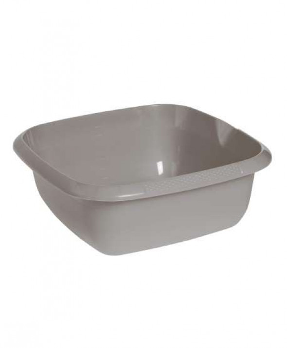 Miska plastikowa kwadratowa z wylewką Keeeper 8 l szara