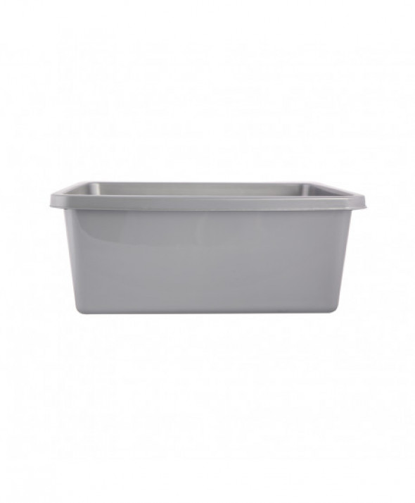 Miska plastikowa prostokątna Bentom 8 l srebrna