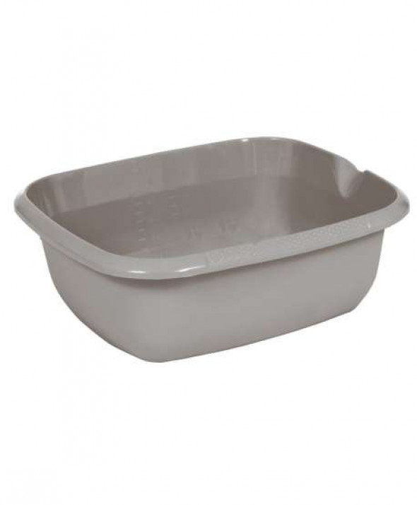 Miska plastikowa prostokątna z wylewką Keeeper 9 l szara