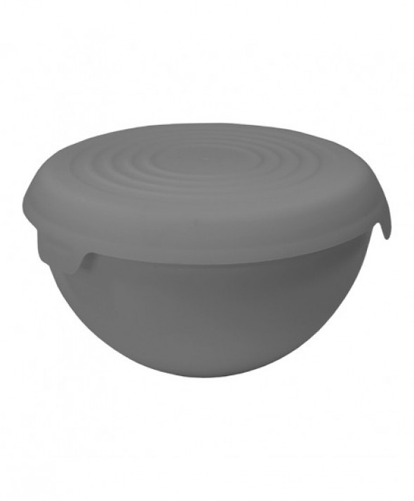 Miska plastikowa z pokrywką Practic Bąble szara 3 l
