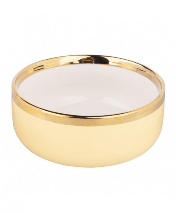 Miska / salaterka porcelanowa Aurora Gold żółta 14 cm