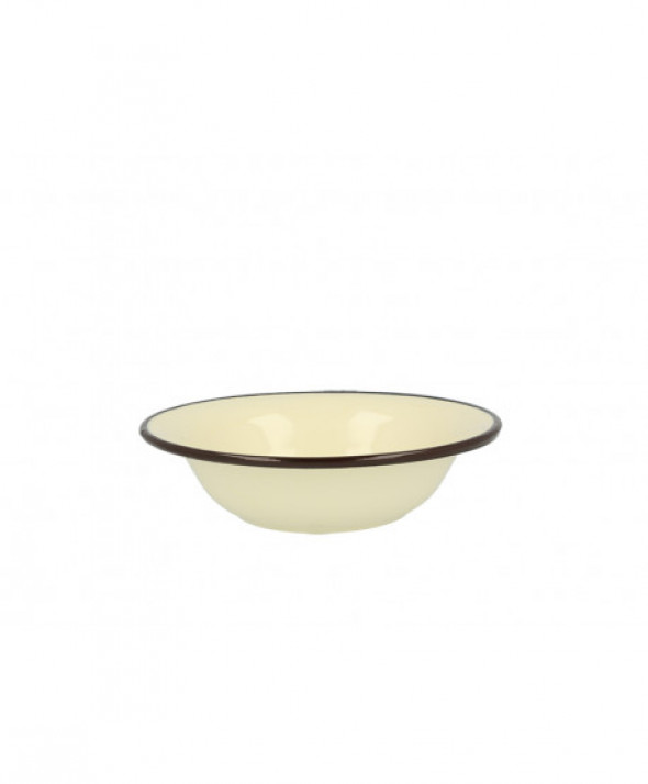 Miska stalowa emaliowana Silesia Rybnik kremowa 20 cm