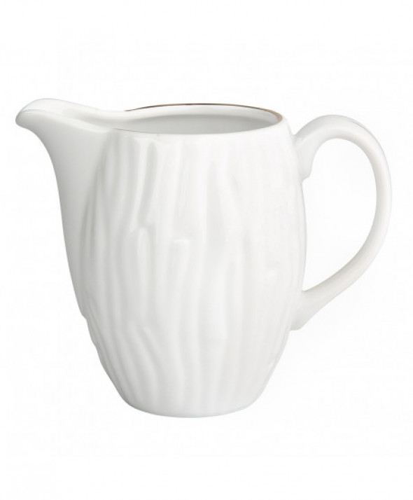 Mlecznik / dzbanek do mleka porcelanowy MariaPaula Natura Złota Linia biały 340 ml