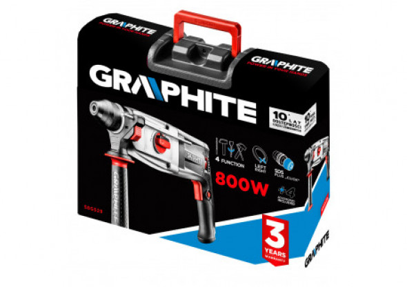 Młotowiertarka SDS Plus, 800W, walizka