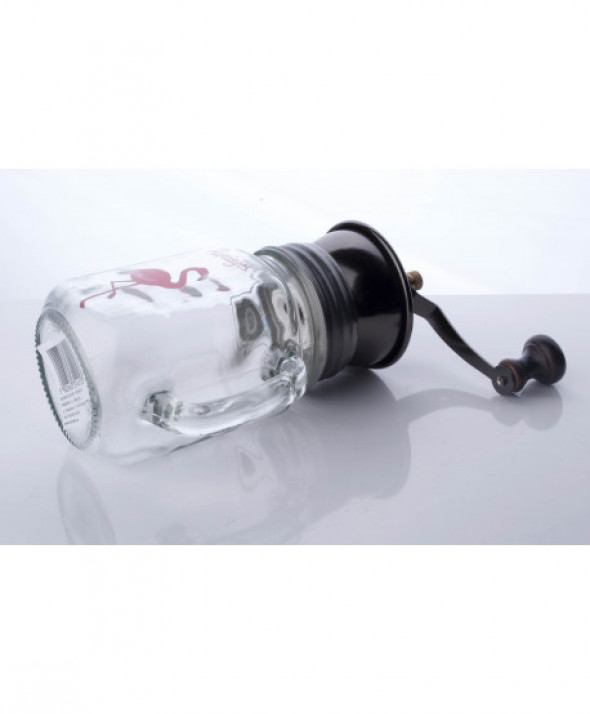 Młynek do kawy 7,5x7,5xh14/22,5cm szklany mechanizm ceramiczny