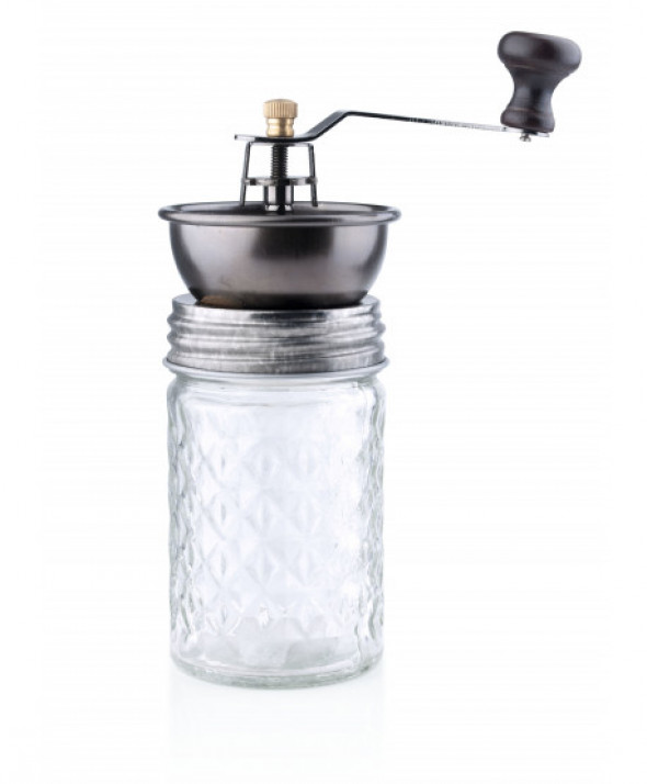 Młynek do kawy 7,5xh13/21cm szklany      mechanizm ceramiczny