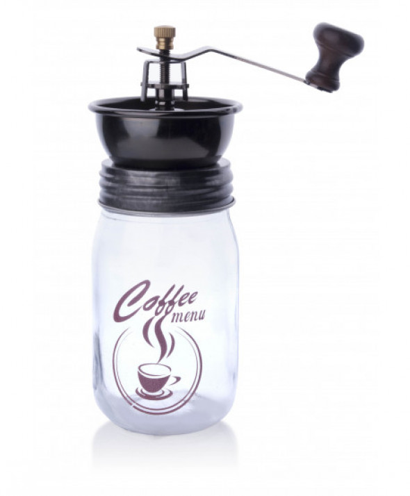 Młynek do kawy 7,5xh14/22,5cm szklany    mechanizm ceramiczny