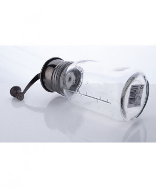 Młynek do kawy 9,5xh19/27cm L szklany    mechanizm ceramiczny