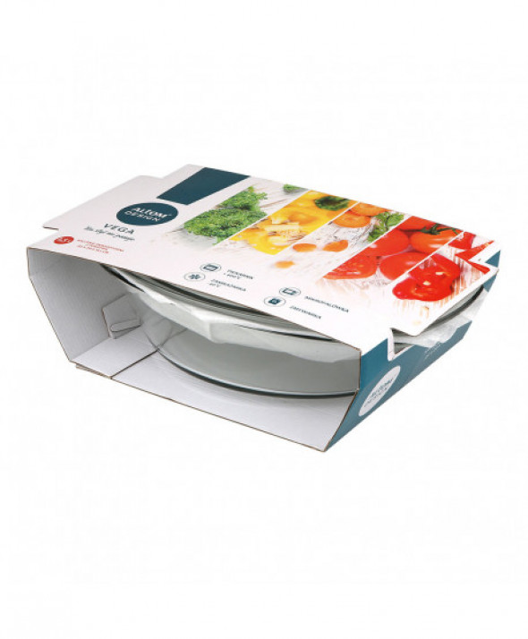 Naczynie do zapiekania żaroodporne z pokrywą Vega owalne 2,5 l