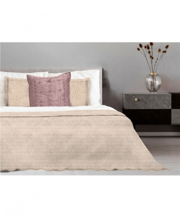 Narzuta Greno Żakard  70X160 Flowers Beż