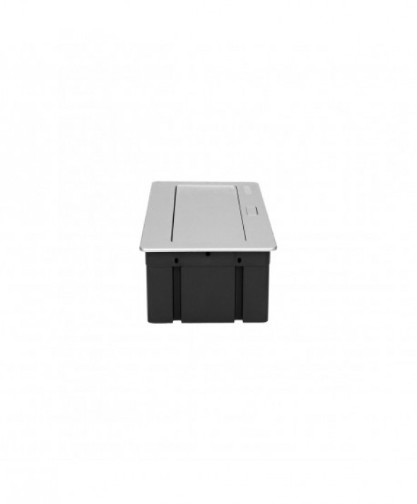 NOEN Kaseta meblowa wpuszczana w blat ze zintegrowaną ramką PCV na gniazda modułowe 3 x 45x45mm lub 6 x 22,5x45mm, przewód 1,5m,