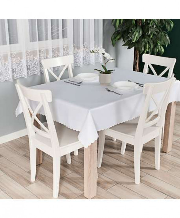 Obrus wodoodporny LARA - 140x260 cm - biały