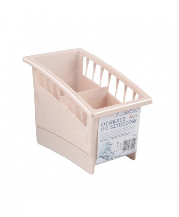 Ociekacz na sztućce z tworzywa sztucznego Lamela jasny beż