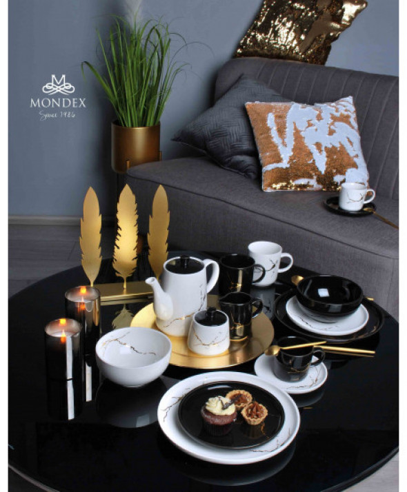 ODETTE GOLD Kubek 380ml CZARNY