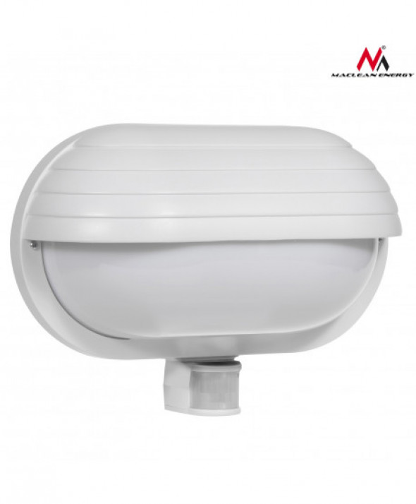 Oprawa ścienna z czujnikiem pir 60W 180° Maclean Energy MCE33 W biały
