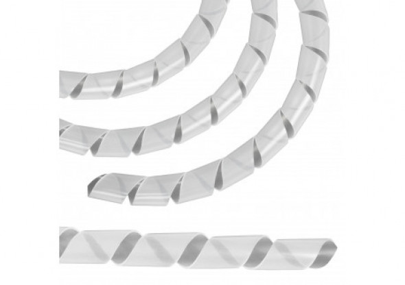 Osłona maskująca na kable Maclean MCTV-684T (5*6mm) 3m transparentna spirala