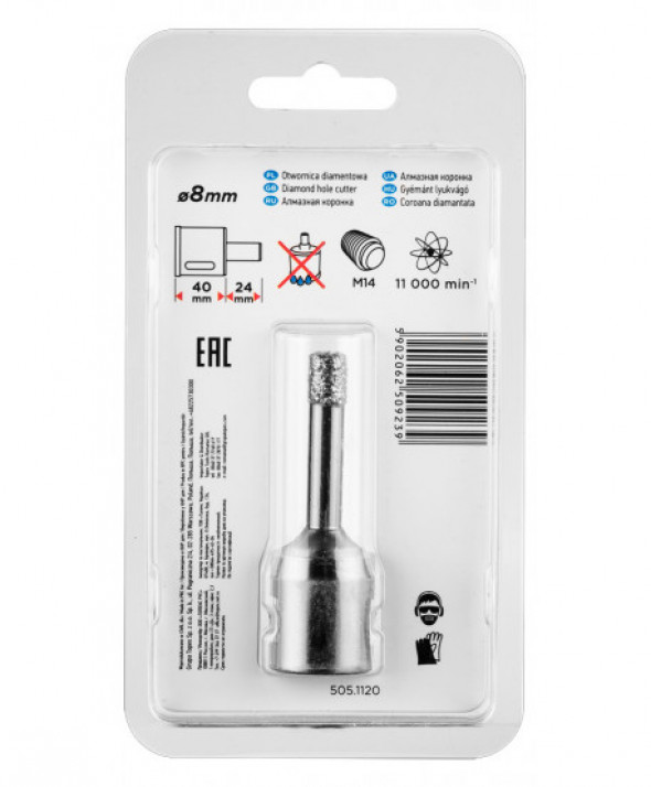 Otwornica diamentowa 10 mm x M14