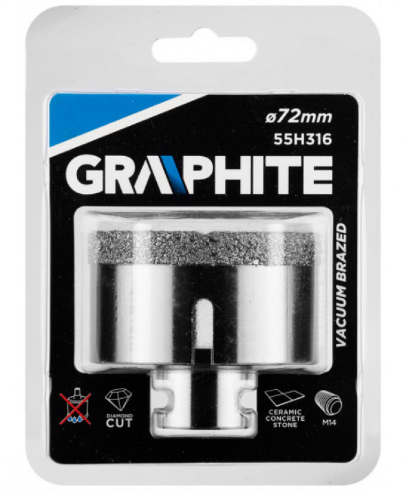 Otwornica diamentowa 72 mm x M14