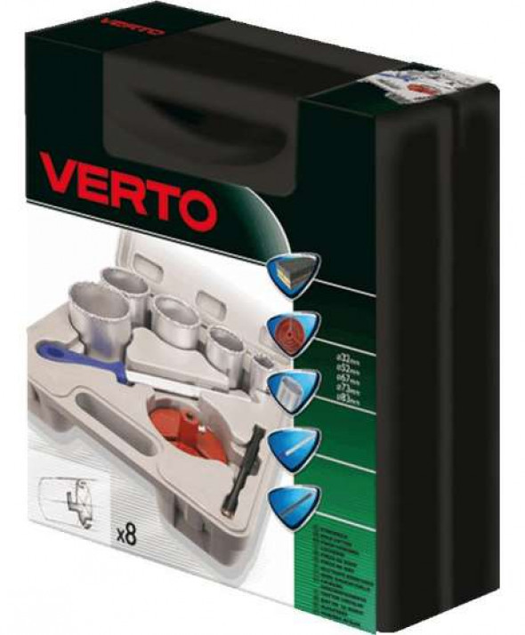 Otwornice wolframowe 32-83 mm, zestaw 5 szt. + pilnik