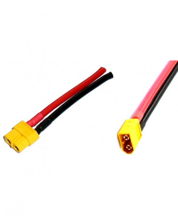 Para zarobionych wtyków XT60 z kablem  10cm 14AWG